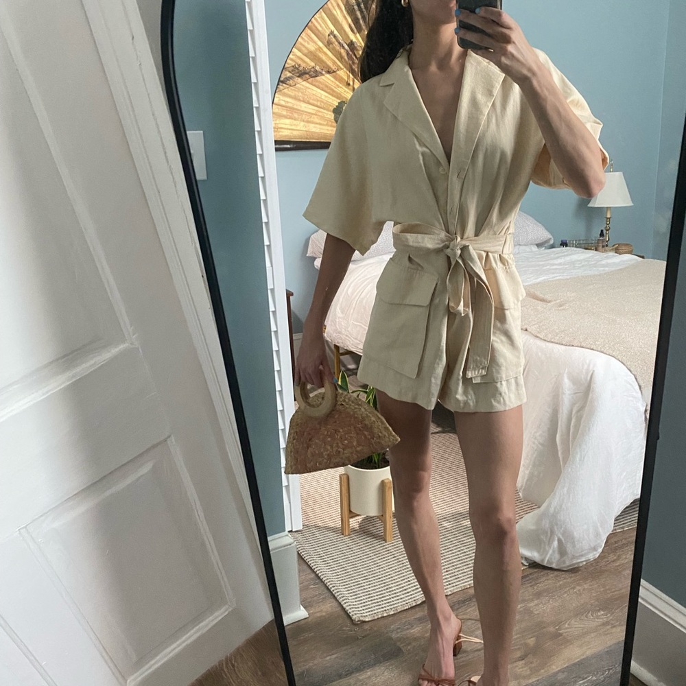 Zara paper bag romper